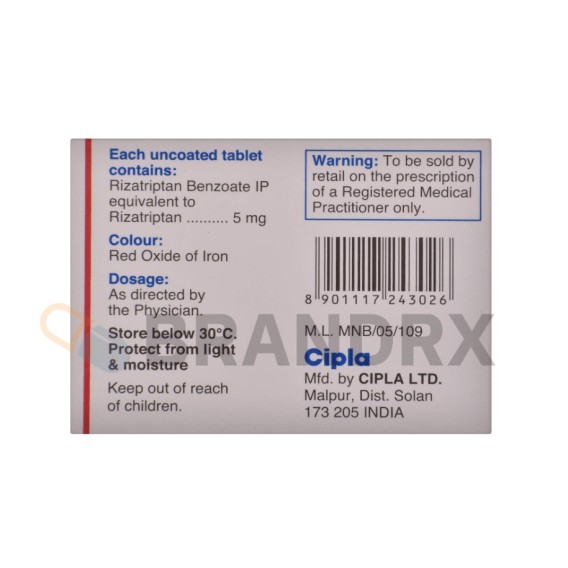 Rizact 5 mg Cipla